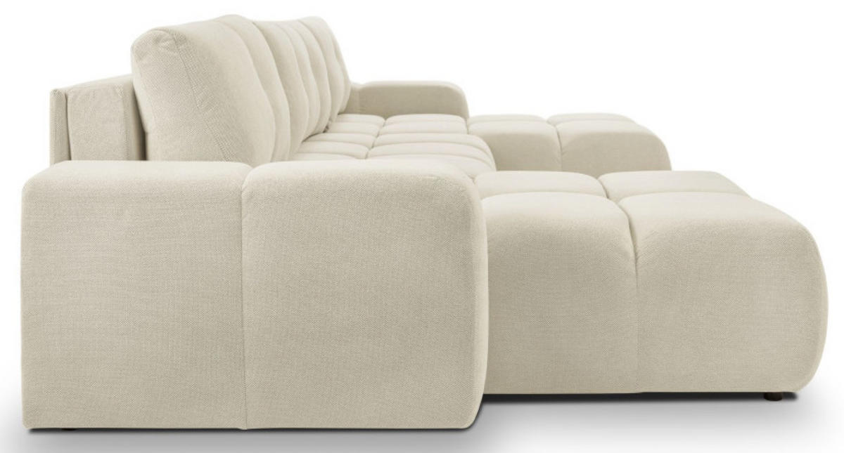 ECKSOFA Beige Curio 09 Mit Schlaffunktion Ausziehbar - Beige, Textil (359/177cm) - Sepro Meble