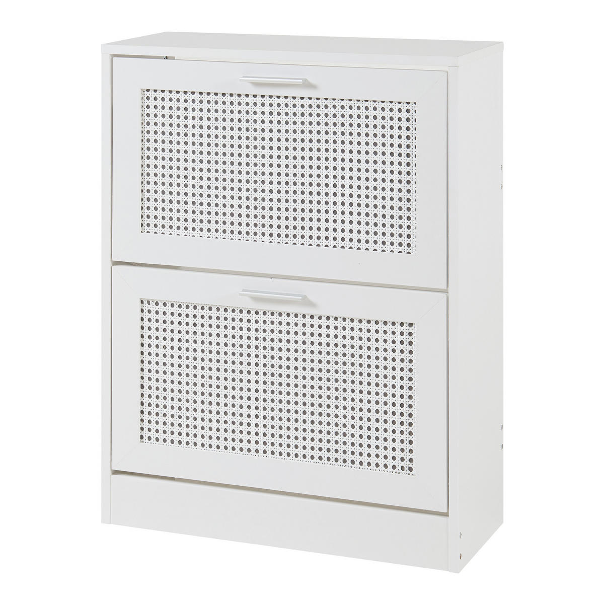 SCHUHKIPPER Vesilahti - Weiß, Holzwerkstoff/Kunststoff (60/80/23.5cm) - [en.casa]