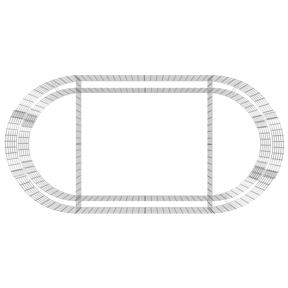 GABIONEN-HOCHBEET Verzinktes Eisen 200/100/50 Cm - Silberfarben, Metall (200/50/100cm) - vidaXL