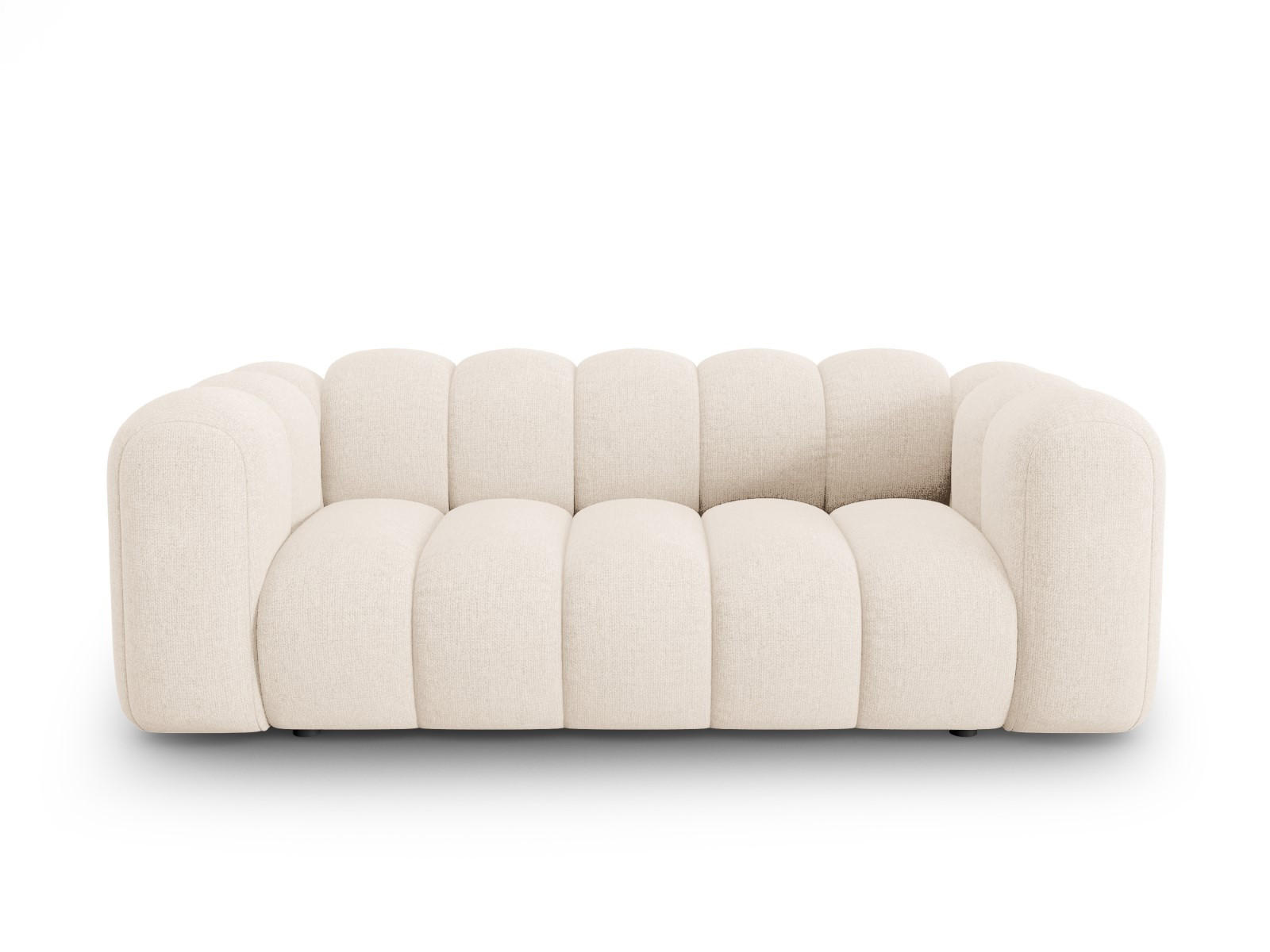 SOFA Lupine aus Chenille-Stoff leichtes beige 2 Sitzplätze - Creme, Textil (95/70/200cm) - Micadoni