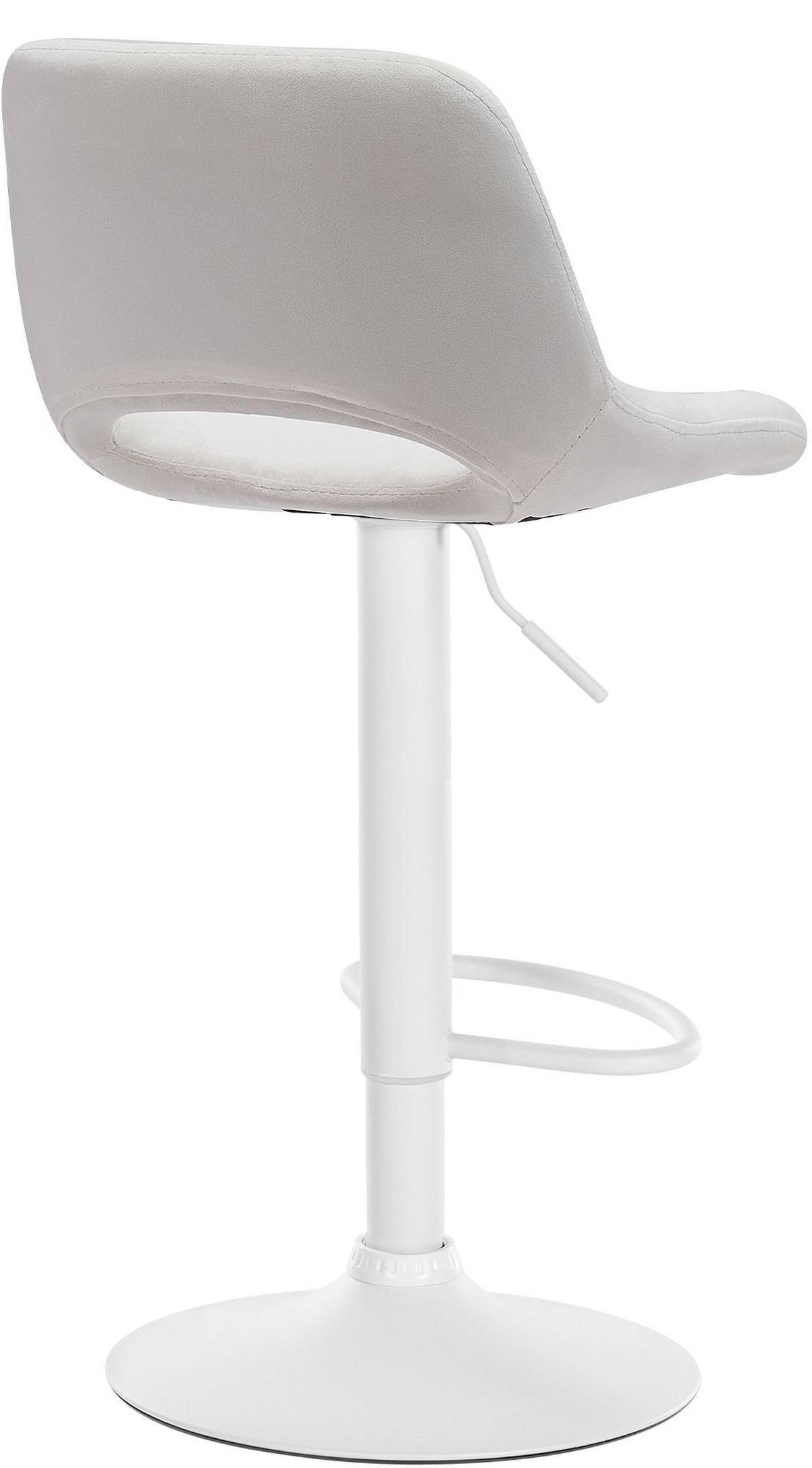 BARHOCKER Samt creme - Creme, Textil (42/86/46cm) - CLP