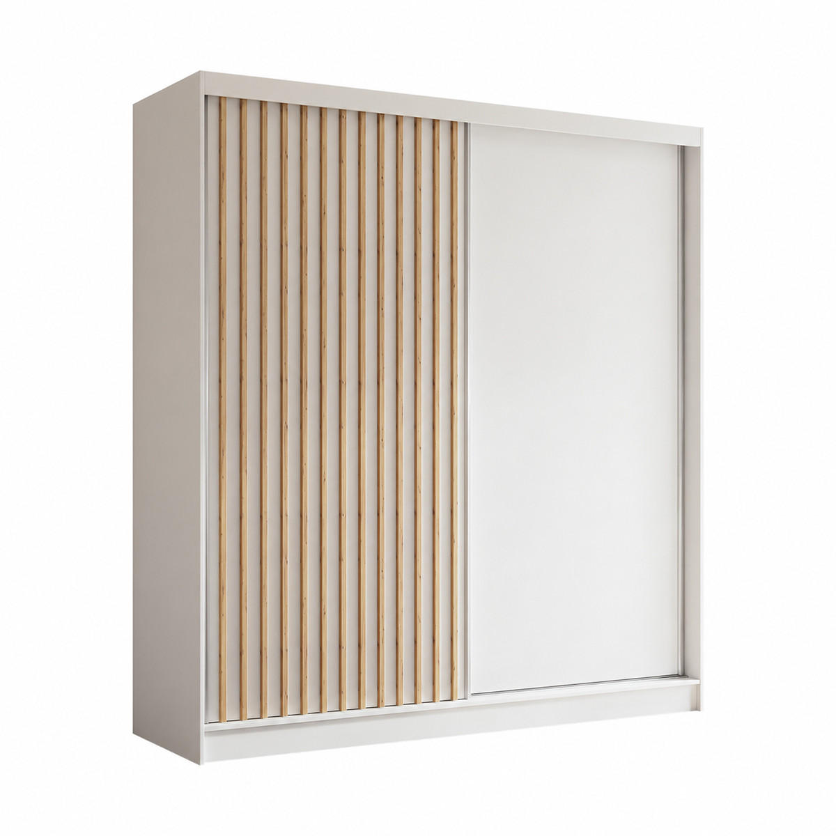 KS Home Concept Kleiderschrank Weiß 200x216x61 cm