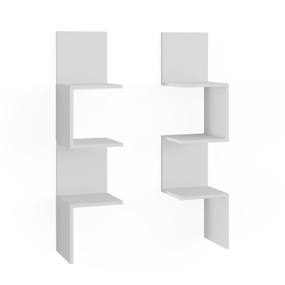 ECKREGAL Paolo Weiß 28 x 116.4 cm 2er Set - Weiß, Holzwerkstoff (28/116.4/28cm) - Vicco