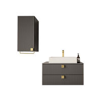 BADMÖBEL-SET Gariano IV - Goldfarben/Grau, Holzwerkstoff/Kunststoff (80/42/46cm) - MIRJAN24