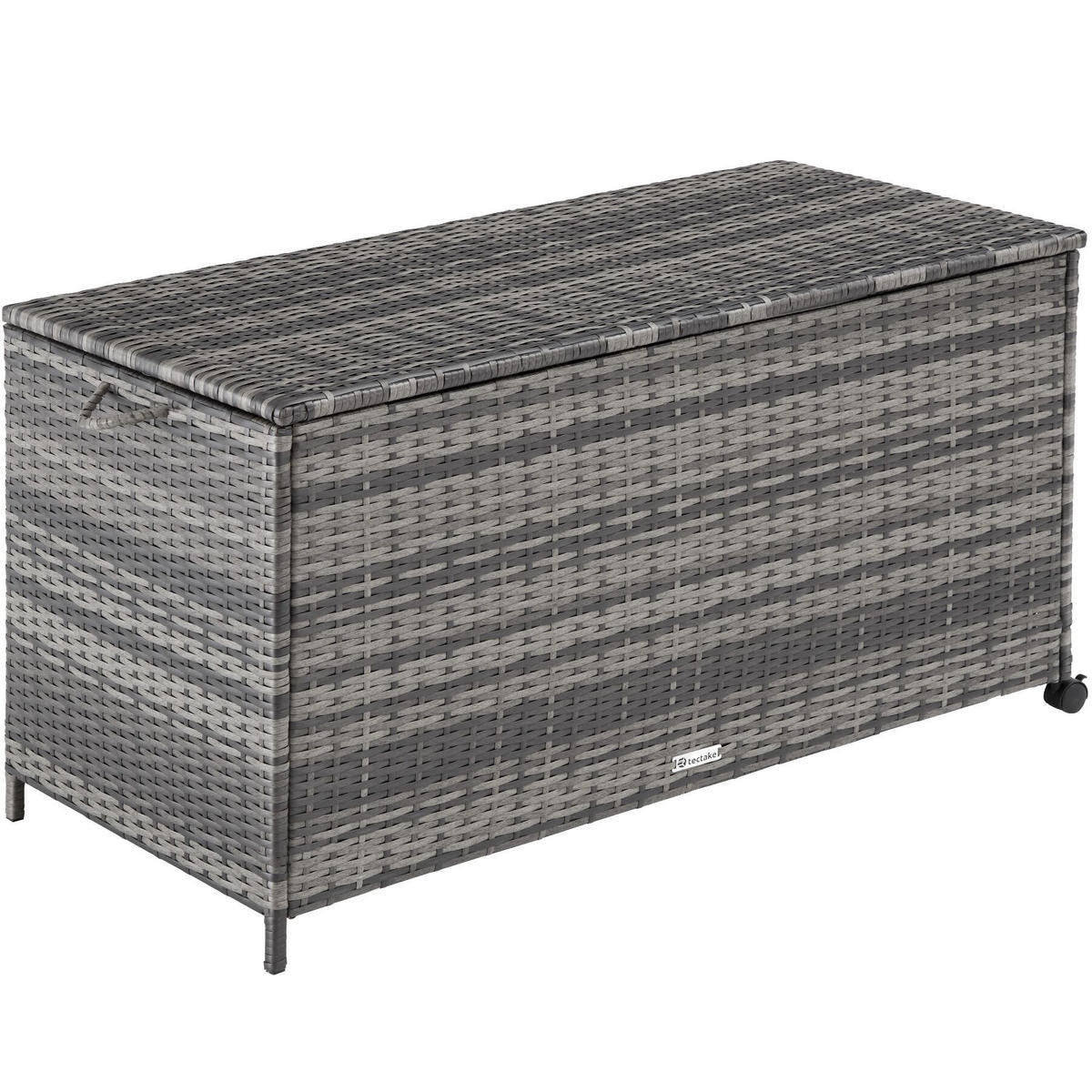 AUFLAGENBOX Kuusamo, 117 x 54 x 64 cm, hellgrau/dunkelgrau - Dunkelgrau/Hellgrau, Kunststoff (54.5/63/117cm) - tectake