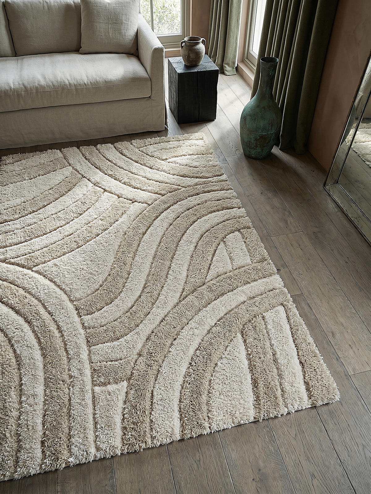 HOCHFLORTEPPICH NADD 200/290 cm - Beige, Textil (290/200cm) - KADIMA DESIGN