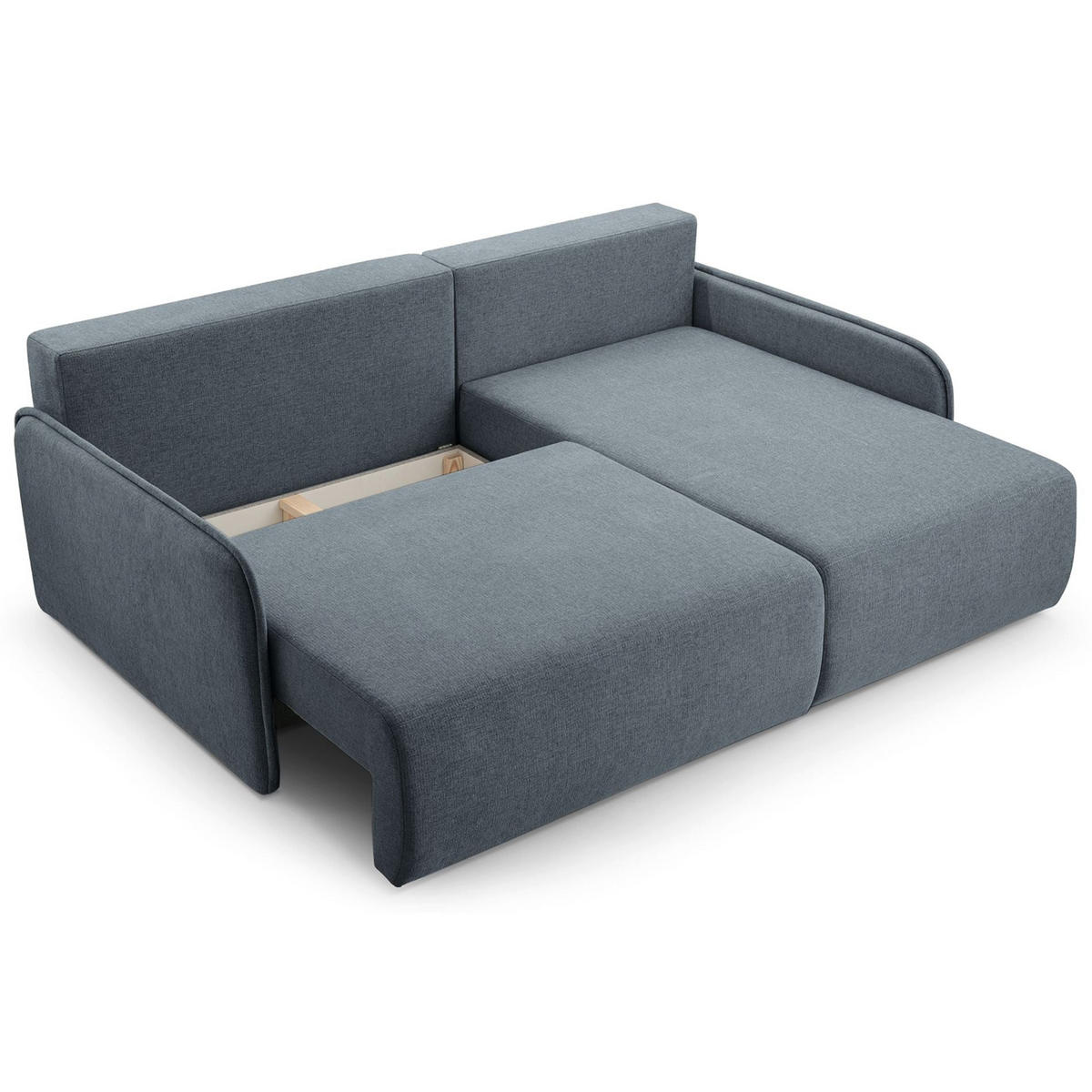 ECKSOFA Netarro, Dunkelgrau Chenille, rechtsseitig - Dunkelgrau/Schwarz, Kunststoff/Textil (147/198cm) - Selsey