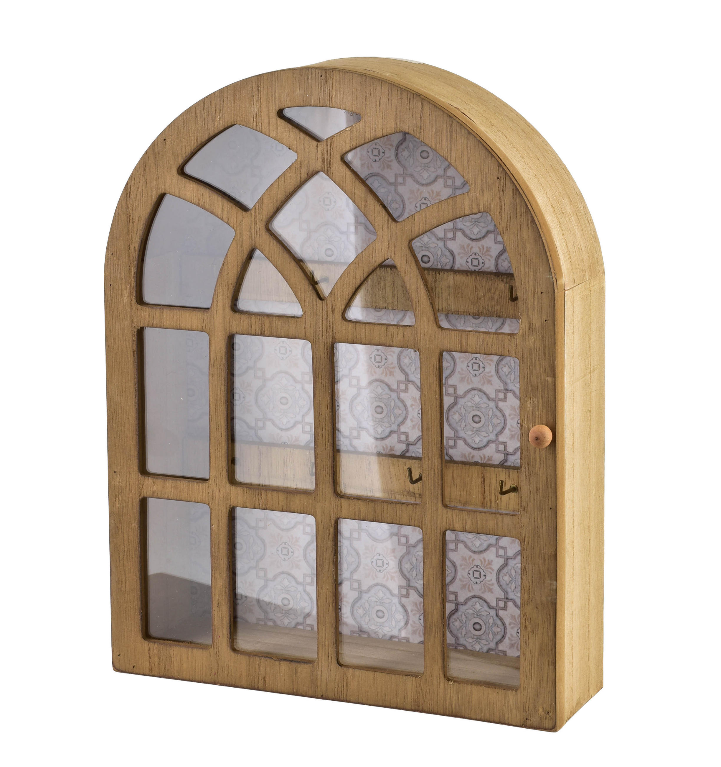 SCHLÜSSELKASTEN Stacy Naturfarbe 28x21x6,5 cm Holz - Naturfarben, Holz (6.5/21/28cm) - Mondex