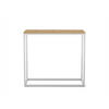 KONSOLENTISCH Well 80 Eiche Wotan, Verchromte Beine - Chromfarben/Eiche Wotan, Holzwerkstoff/Metall (25/80/80cm) - Bettso