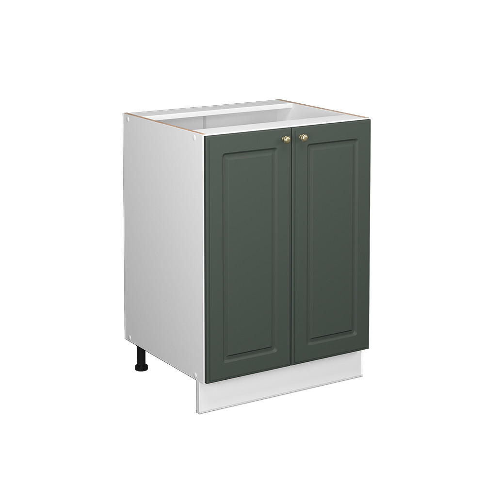 KÜCHENUNTERSCHRANK Fame-Line Grün-Gold Landhaus 60 cm ohne AP - Weiß/Grün, Holzwerkstoff (60/82/51.6cm) - Vicco