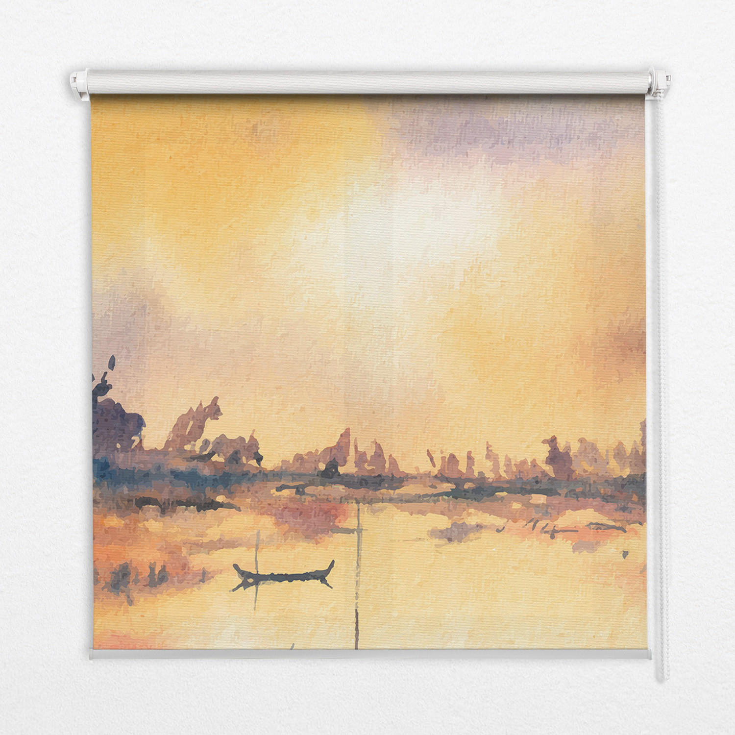 TULUP VNITŘNÍ roleta - okenní roleta - roleta - 80x140 cm - Západ slunce nad jezerem