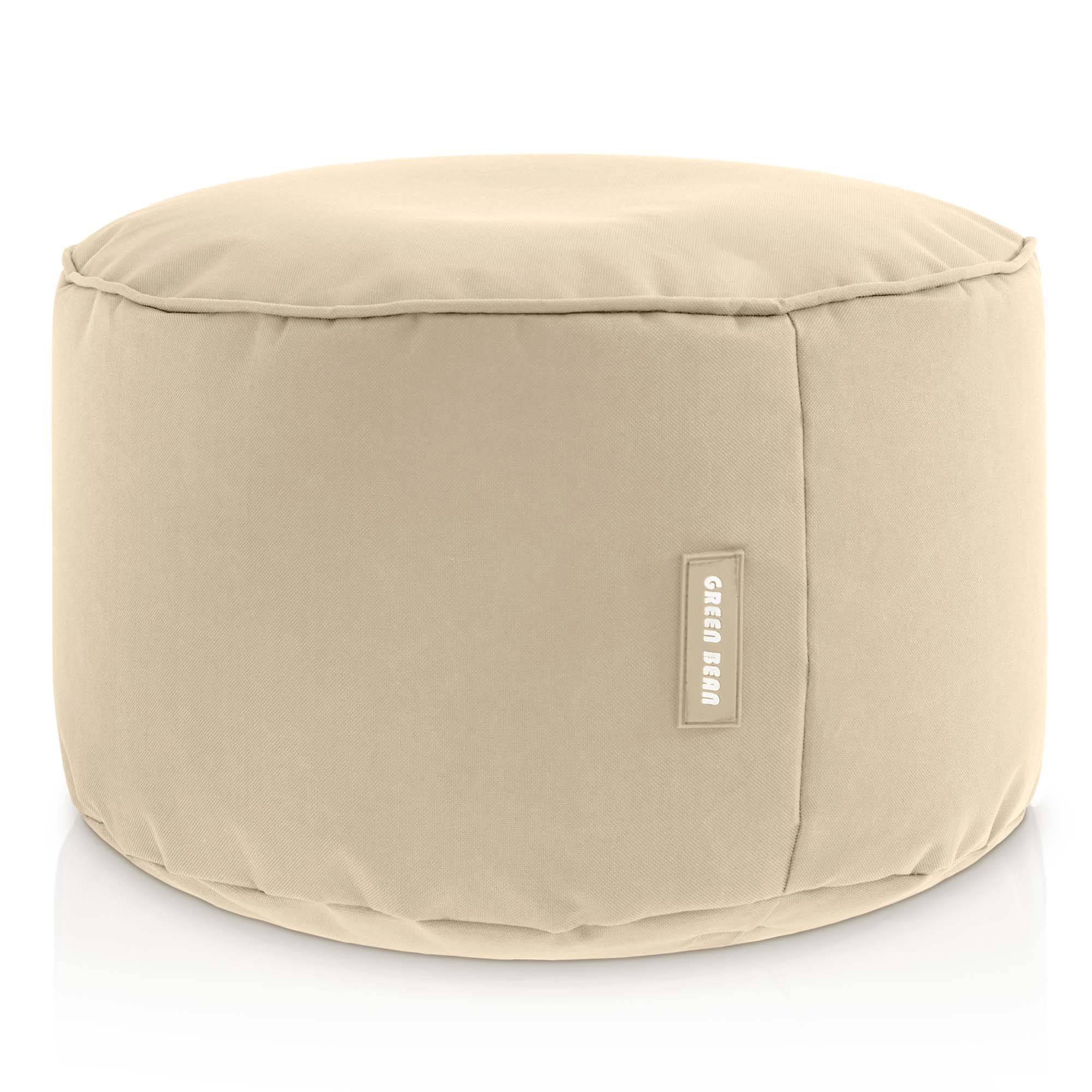 SITZSACK-HOCKER Pouf "Stay" 45x25cm - Beige, Textil (45/25/45cm) - Green Bean