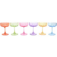 COCKTAILGLÄSER Blooming grace 6er-Set - Multicolor, Glas (1L) - FURNARO