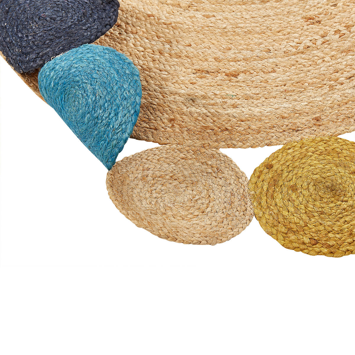 KURZFLOR-TEPPICH Vostan 140/140 cm - Naturfarben, Naturmaterialen (140/140cm) - Beliani