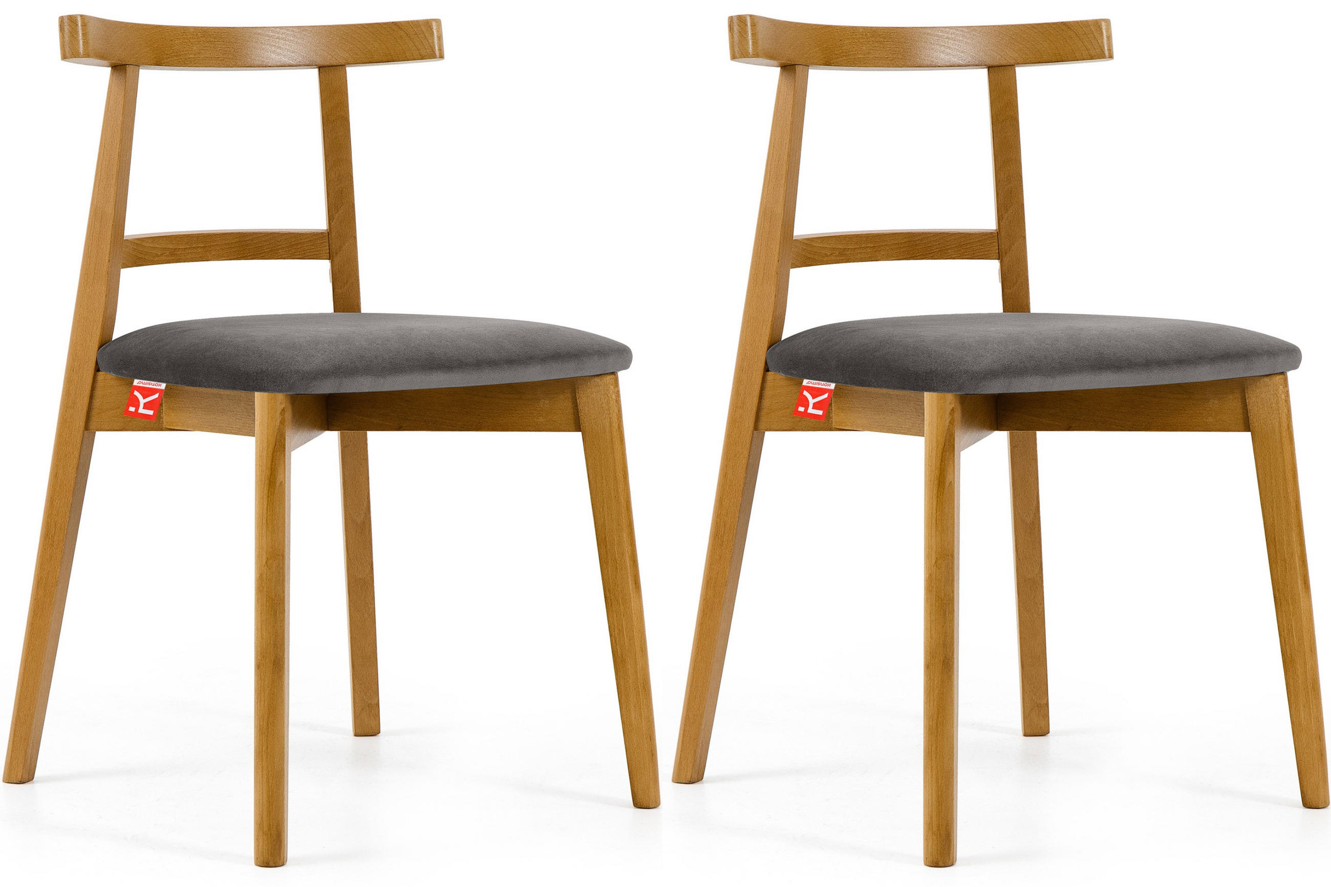 Konsimo® Esstischstühle Grau, Eiche, Hellbraun 47x76x45 cm