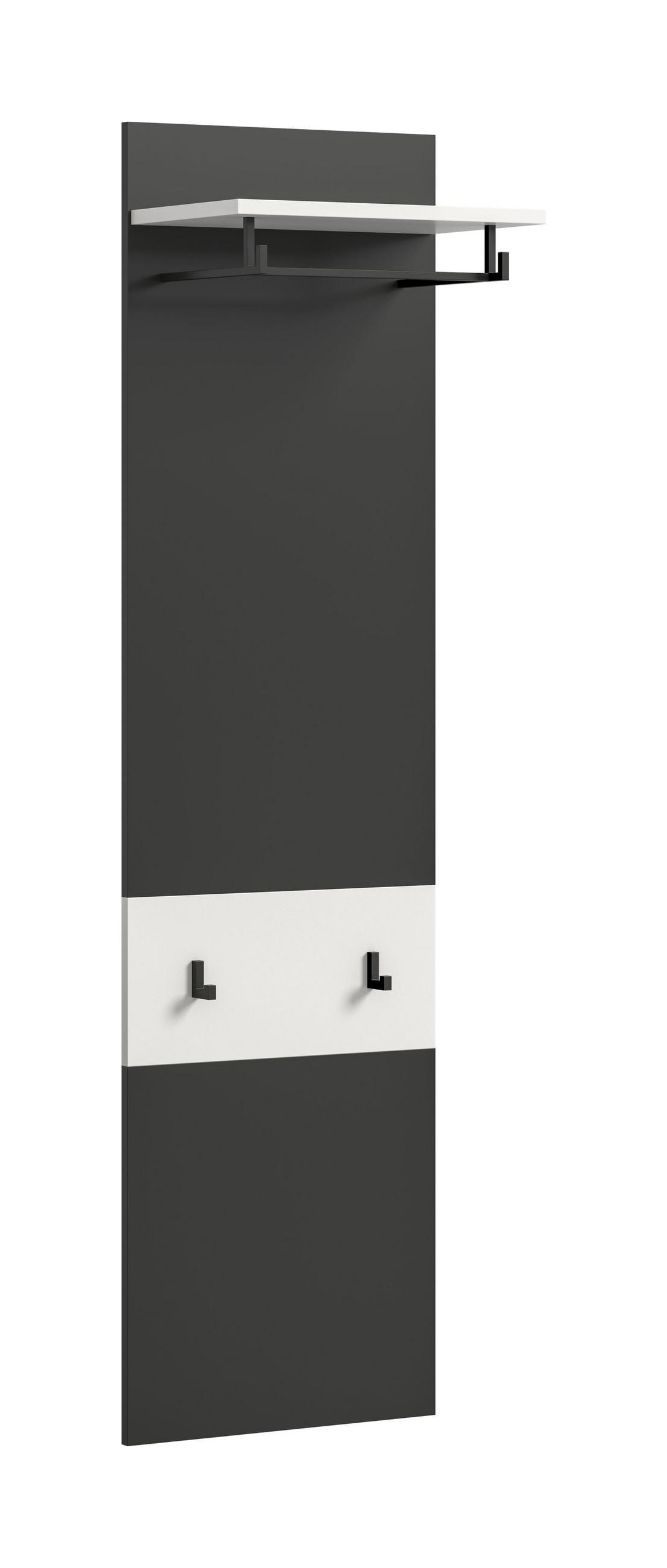 PANEEL CANU (B/H/T: ca. 45/165/29 cm) in Basalt grau/weiß - Grau, Holzwerkstoff (45/165/29cm)