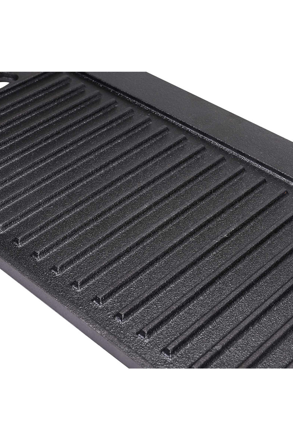 GRILLPFANNE Wendbare aus Gusseisen in Schwarz mit Antihaftbeschichtung 45 x 22 x 2 cm 3,2 kg - Schwarz, Metall (22/45/2cm) - Livingandhome