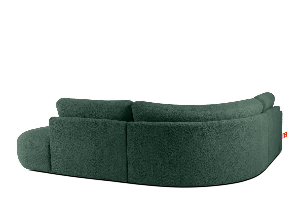 ECKSOFA RECHTS ZUCCO, Grün - Grün, Holz/Holzwerkstoff (224/293cm) - KONSIMO®