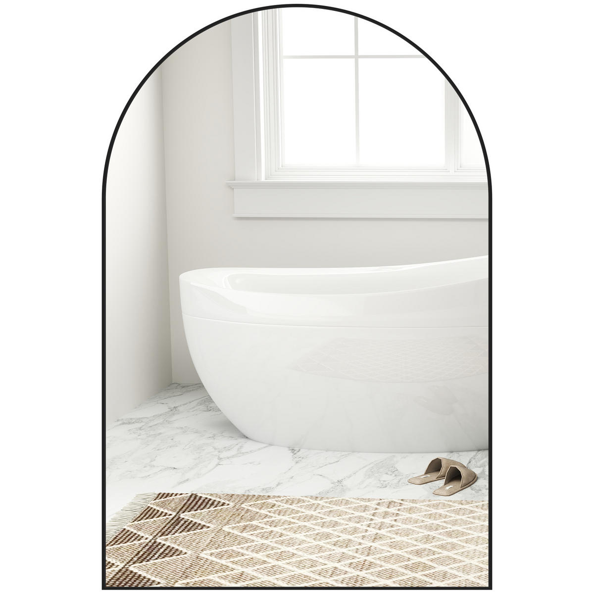 WANDSPIEGEL Schwarz 60/3/90 cm - Schwarz, Glas (60/90/3cm) - PANGIVO