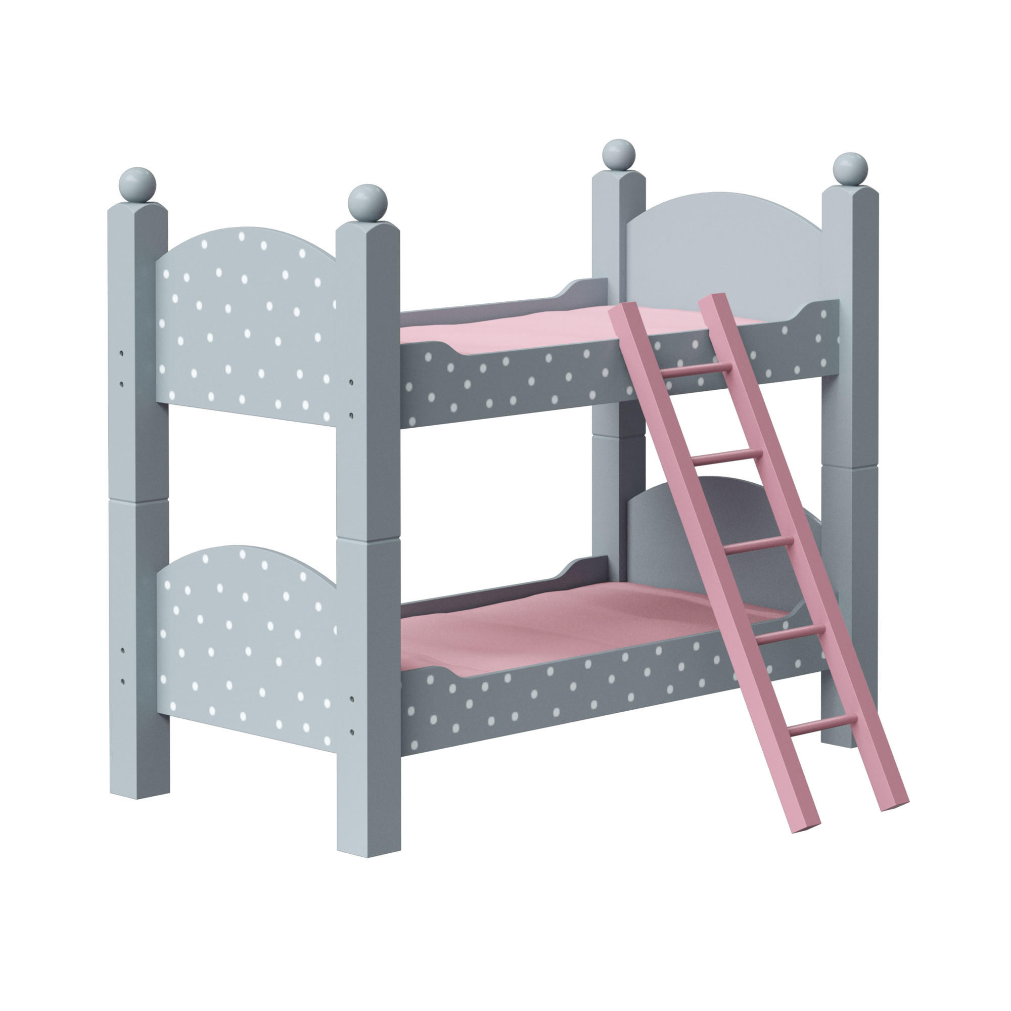Teamson Kids Puppenbett, Grau 27x44x51 cm