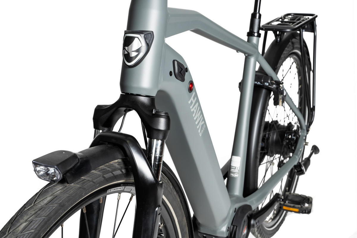 E-TREKKING 625 Automatics E-Bike Gent 28 Zoll Gr: 57cm - Grau, Metall (57cm) - Hawk Bikes