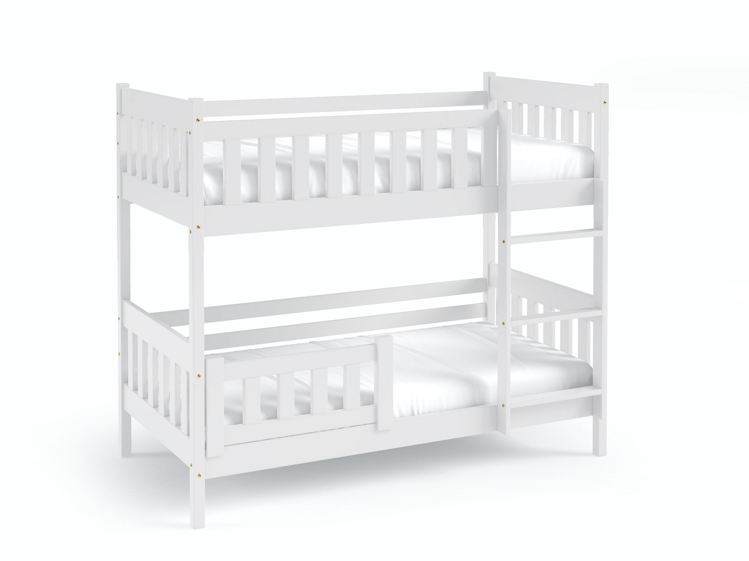 ETAGENBETT LUCIA 80x190 cm Weiß - Weiß, Holz (80/190cm) - MASSENO