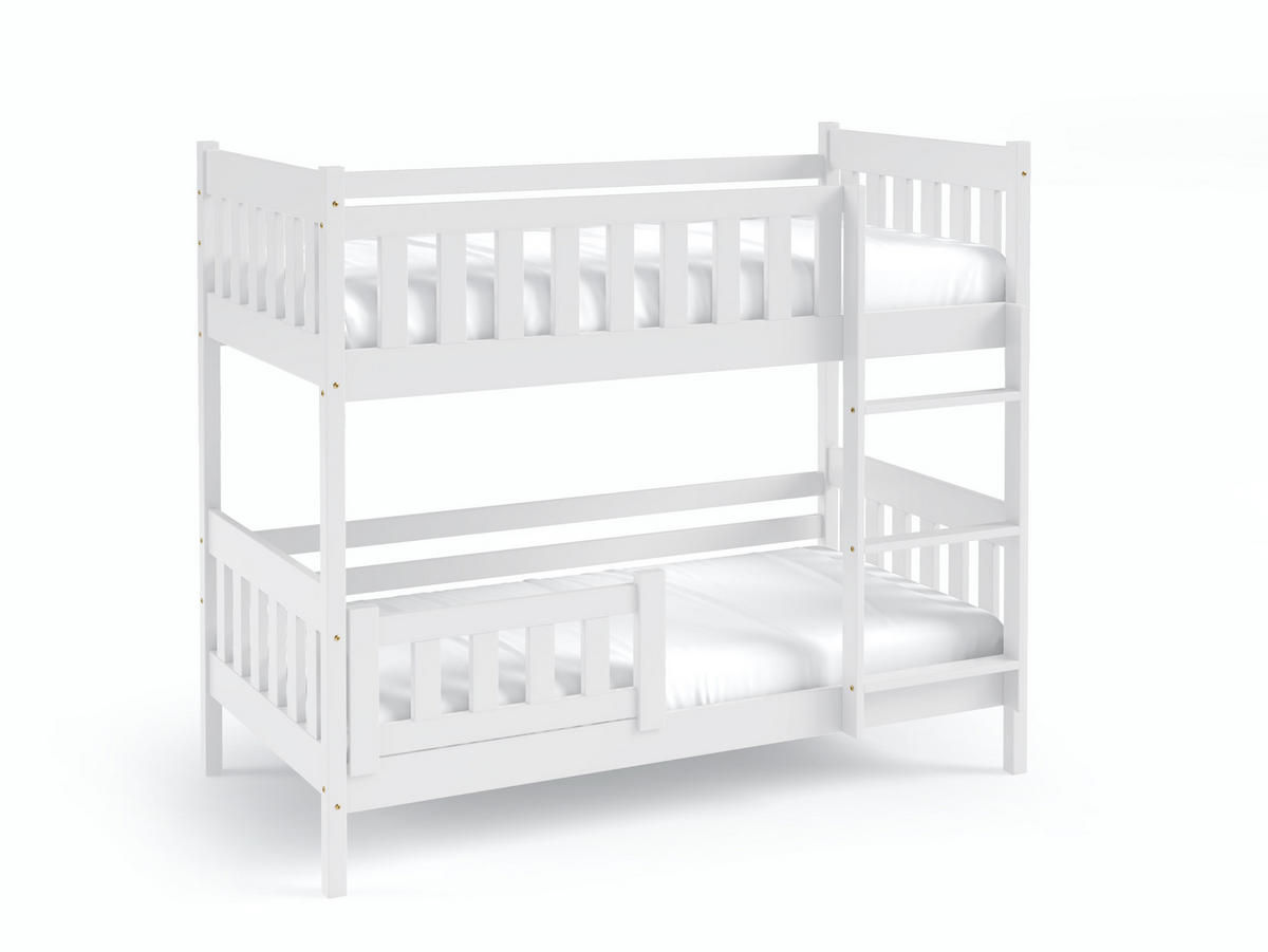 ETAGENBETT LUCIA 80x160 cm Weiß - Weiß, Holz (80/160cm) - MASSENO