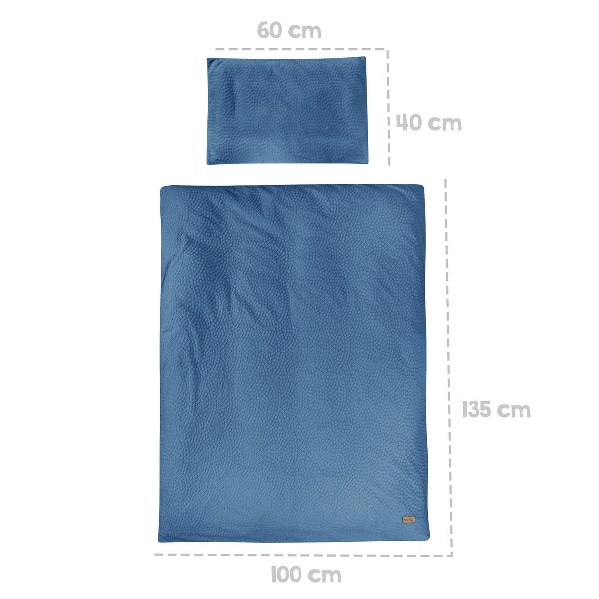 BABYBETTWÄSCHE 100x135 cm Seashells indigo - Blau, Textil (100/135cm) - Roba