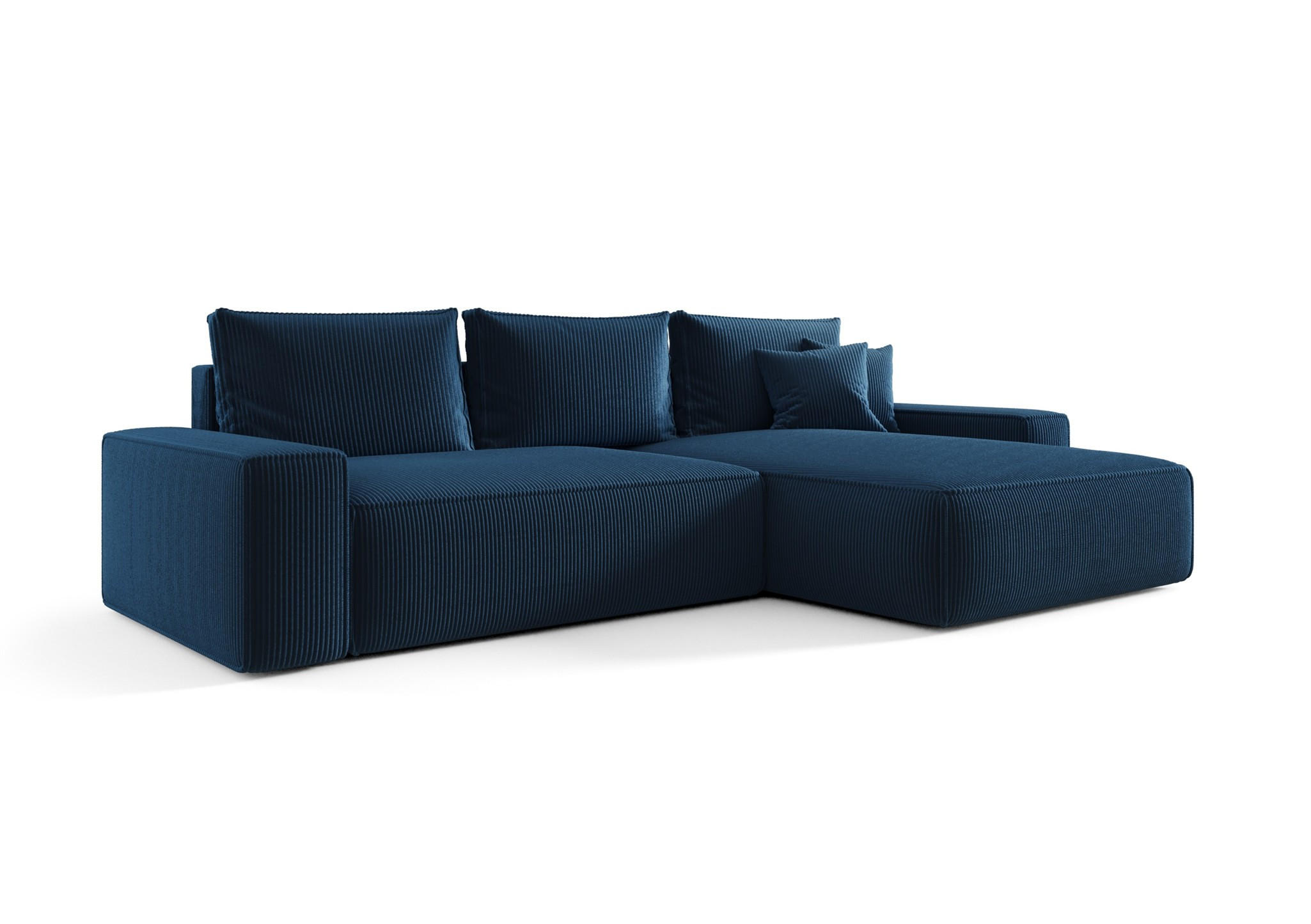 ECKSOFA Walken Mit Schlaffunktion - Blau, Holzwerkstoff/Textil (280/185cm) - Fun Möbel