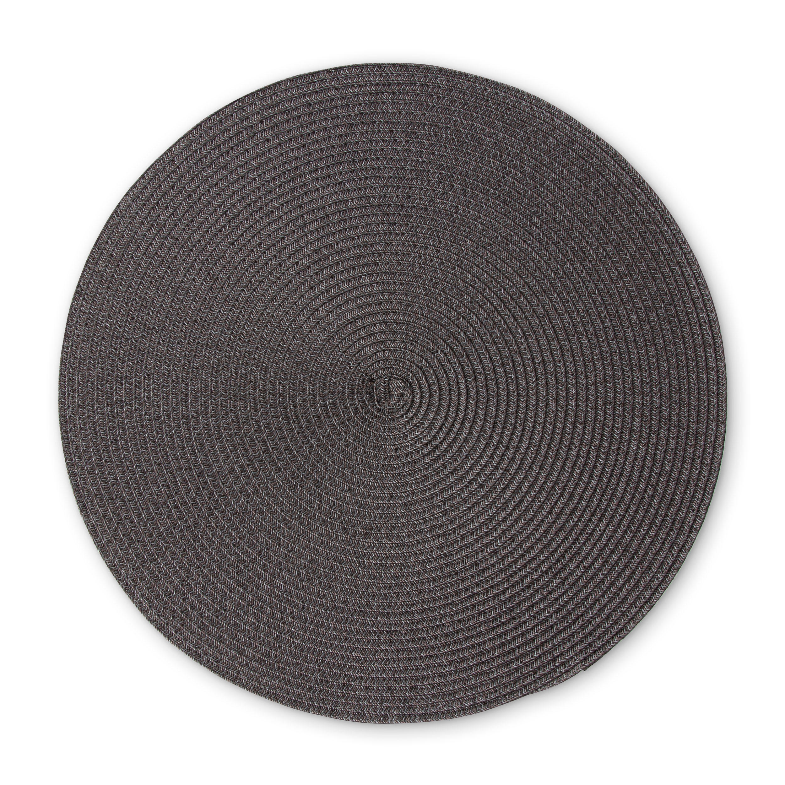 TISCHSET Rund, Kunstfaser, Ø 38 cm, Anthrazit - Grau, Kunststoff (38/38/1cm) - Continenta