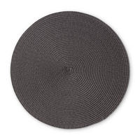 TISCHSET Rund, Kunstfaser, Ø 38 cm, Anthrazit - Grau, Kunststoff (38/38/1cm) - Continenta