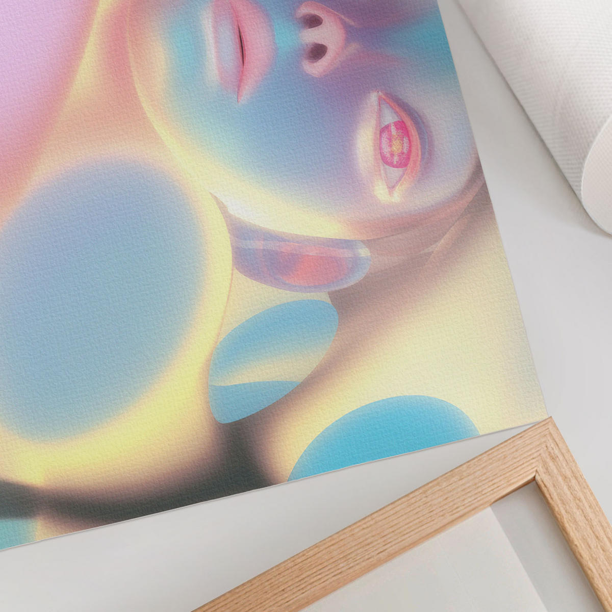 POSTER - 29x21 cm (A4) - Patryk Michalski - Futuristische Figur - Blau, Textil (29.7/21/0.1cm) - TULUP