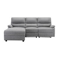 RELAXSOFA - 4 Personen - stoff - hellgrau Lunano - Hellgrau, Textil (234/98/170cm) - Vente-Unique