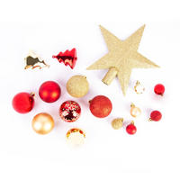 WEIHNACHTSDEKORATION Set 44-teilig Gold/Rot - Rot, Kunststoff (23/23/23cm) - Fééric Lights and Christmas
