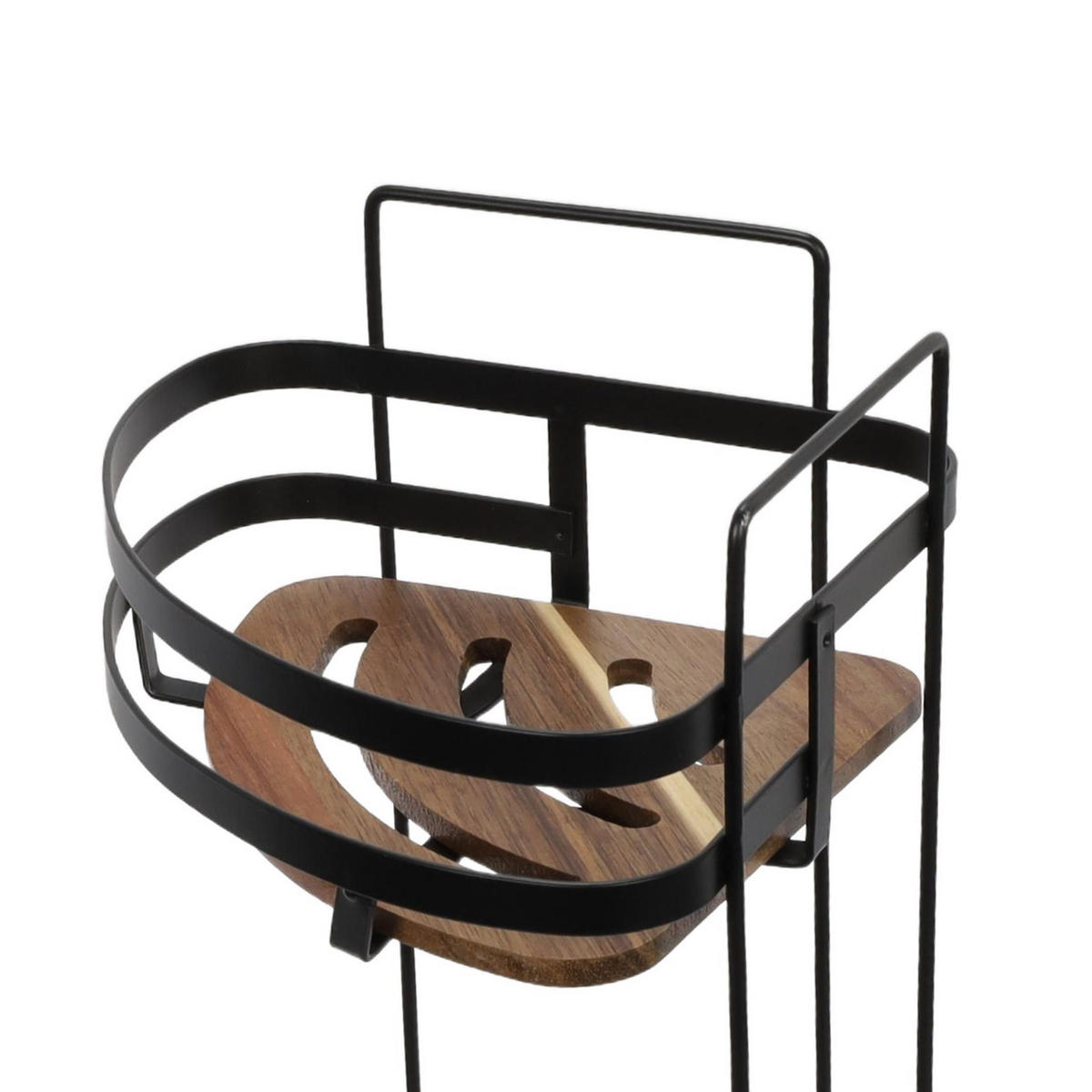 ECKREGAL für die Dusche Blackacia 23,5/19,5/55 cm - Braun, Metall (19.5/55/23.5cm) - 5five Simply Smart