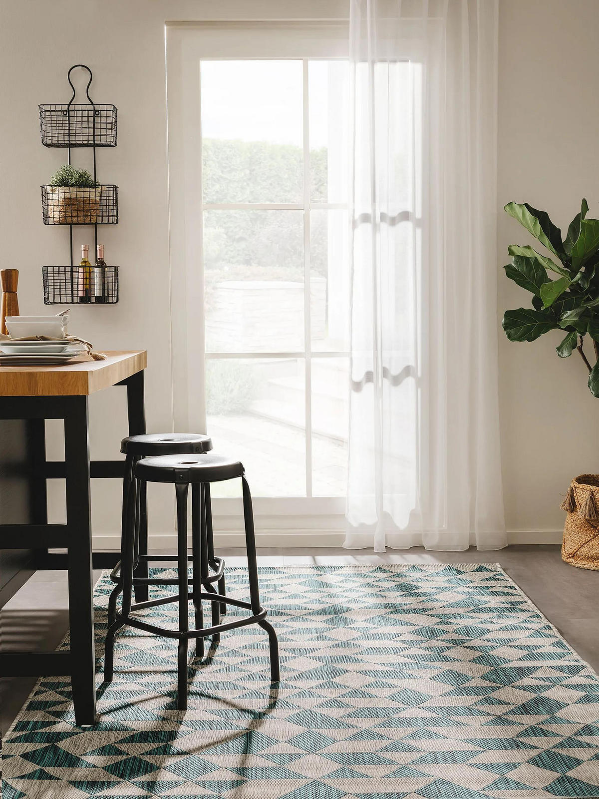 OUTDOORTEPPICH Cleo Blau 120x170 cm - Blau, Textil (120/170cm) - benuta Nest