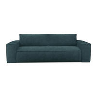 SCHLAFSOFA GERADE Samt Ozeanblau 234cm - Dunkelblau, Textil (234/90/100cm) - Sia Home