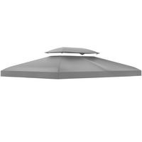 ERSATZDACH Pavillondach, Polyester, Hellgrau - Hellgrau, Kunststoff (400/20/300cm) - Outsunny