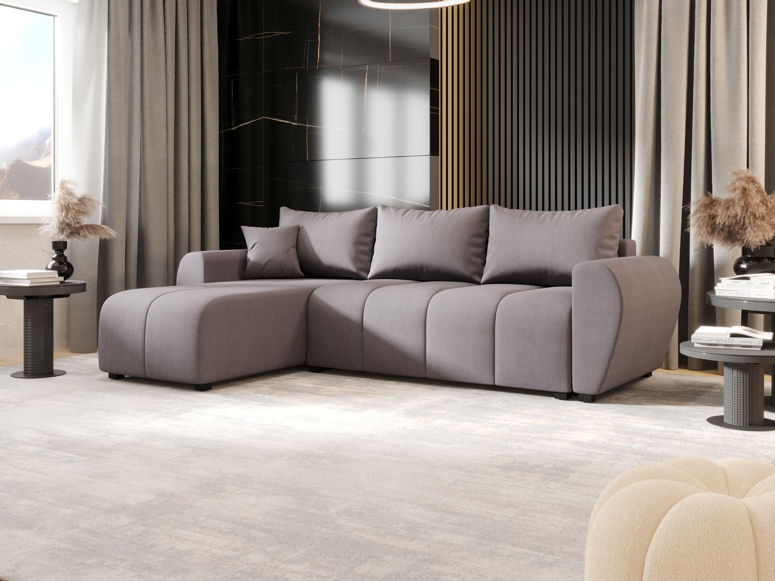 ECKSOFA MOLISA L Cosmic 160 Links mit Schlaffunktion - Grau, Textil (245/145cm) - Bedante