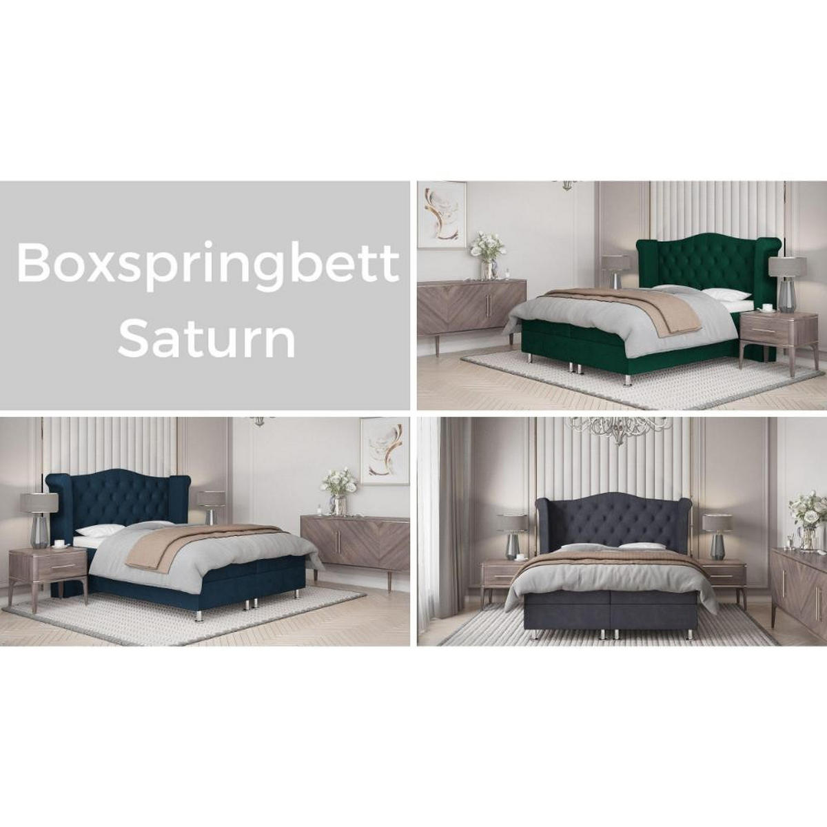 BOXBETT Saturn Bonellfederkern inkl. 7-Zonen Topper T-30 - BOXBETT mit Bettkasten, mit Lieferung - Grau, Holz/Holzwerkstoff (160/200cm) - Best For Home