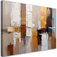 LEINWANDBILD Abstraktion Imitation von Farbe in Beigetönen 120x80cm - Beige, Textil (120/80cm) - Feeby