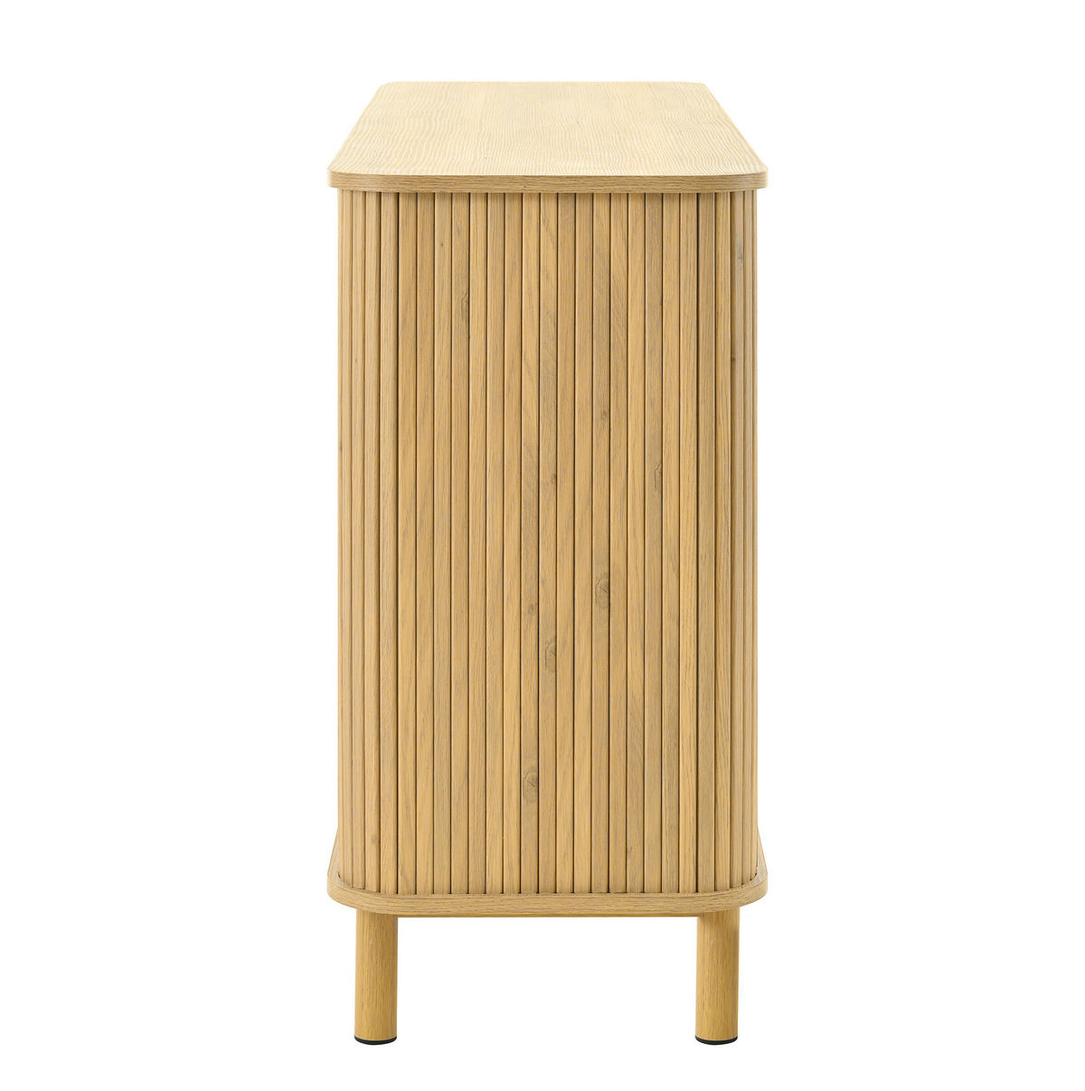 SIDEBOARD 140/40/80 cm in Natur mit Rattantüren und 3D-Wellenschubladen - Naturfarben, Holzwerkstoff (140/80/40cm) - Flora Grace
