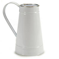 BLUMENTOPF Metall Weiß Kannenform - Weiß, Metall (11.3/18.5cm)