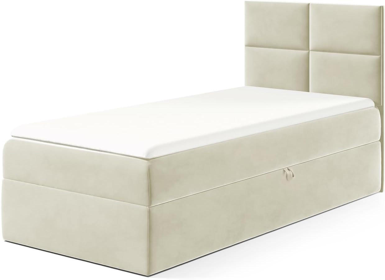 Meblini Kinderbett Creme 94x208 cm