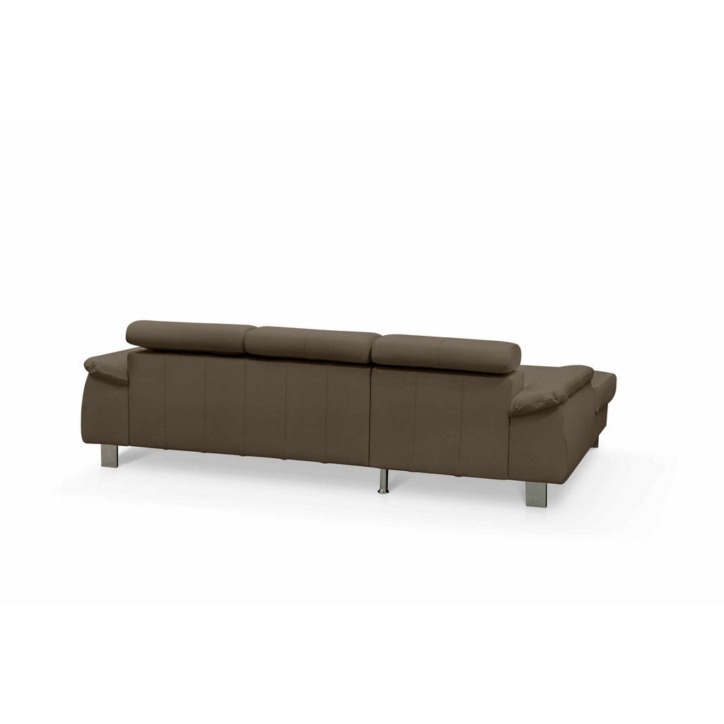 Thumbnail - Cotta Eckschlafsofa, Dunkelbraun, Metall, Echtholz,Buche, 3-Sitzer, einzeln stellbar,L-Form, 244x166 cm, Wohnzimmer, Sof...