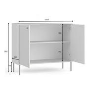 KOMMODE Grau 106/89/41 - Grau, Holzwerkstoff (106/89/41cm) - RAUMHIRSCH FURNITURE