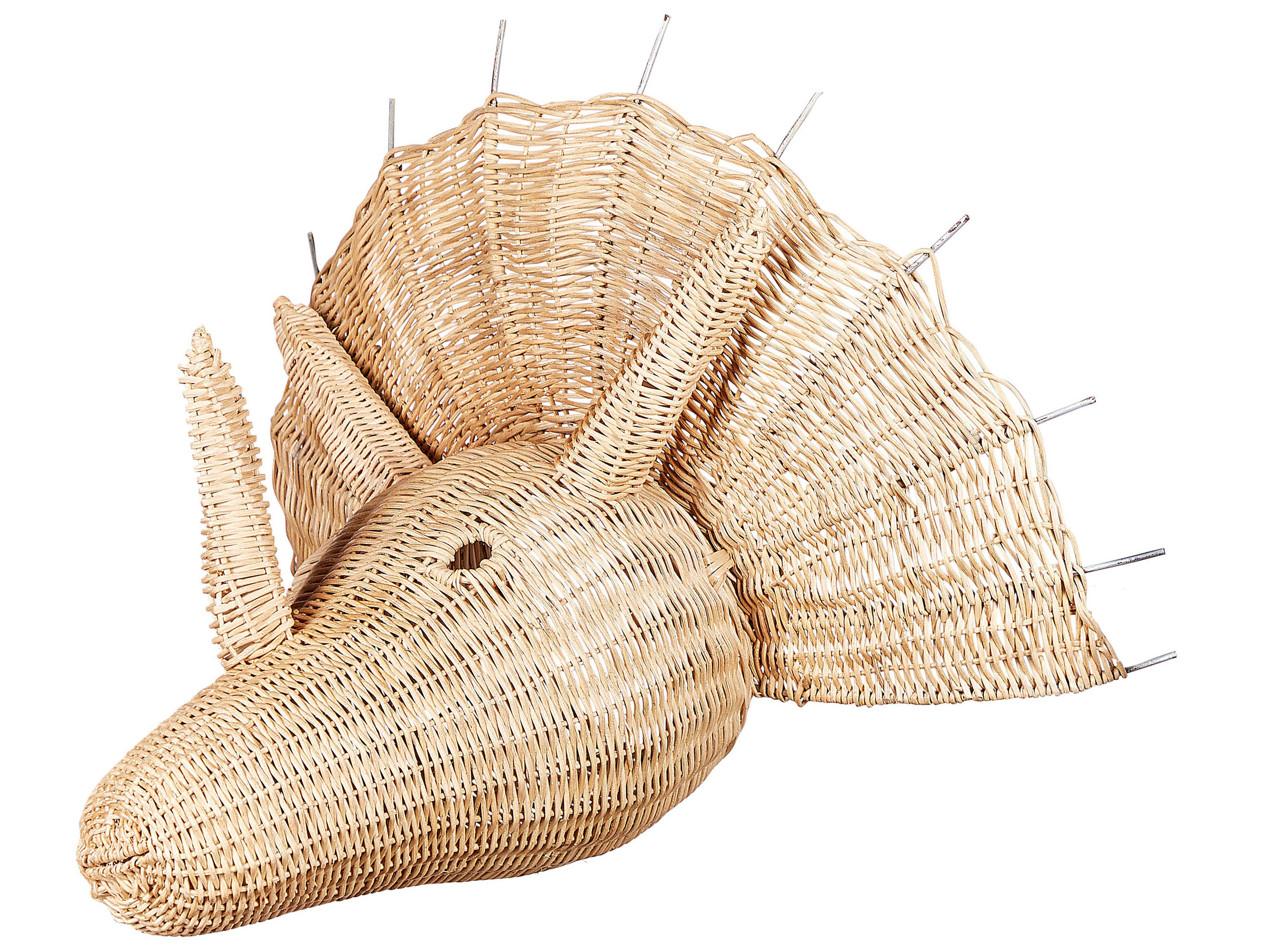 WANDDEKORATION Rattan heller holzfarbton Bioko - Hellbraun, Naturmaterialen (63/44/40cm) - Beliani