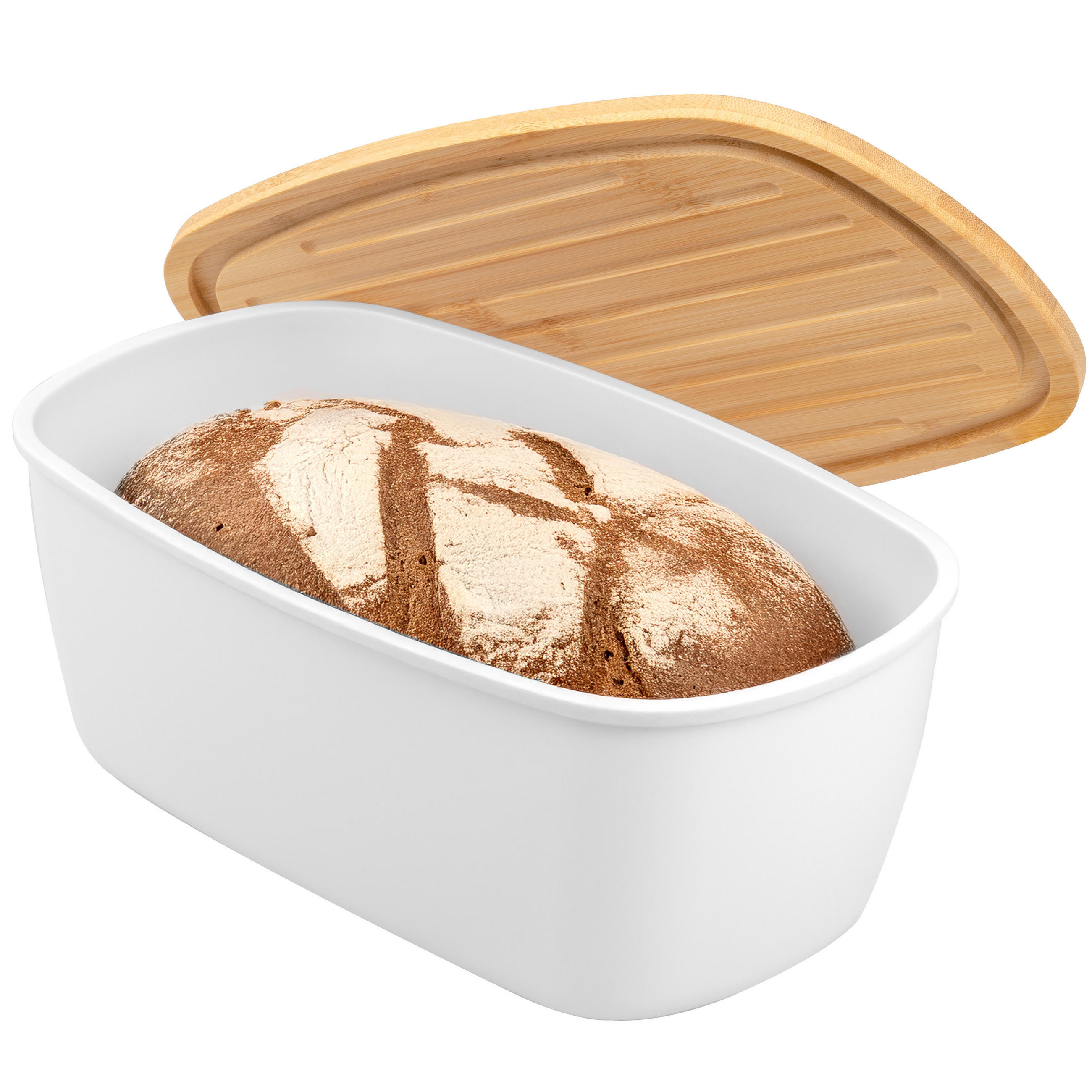 bremermann Brotkasten, Weiß 22.5x13.5x37 cm