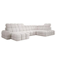 ECKSOFA TOLLO Anthology-stoff U-form 400x217x105 cm weiss - Kaschmir, Holz/Textil (217/400cm) - DomoHome