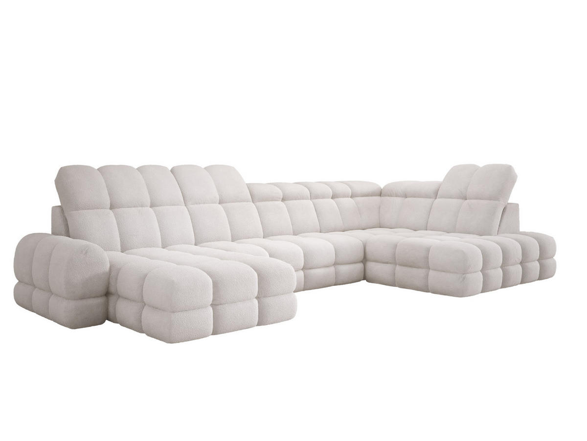 ECKSOFA TOLLO Anthology-stoff U-form 400x217x105 cm weiss - Kaschmir, Holz/Textil (217/400cm) - DomoHome